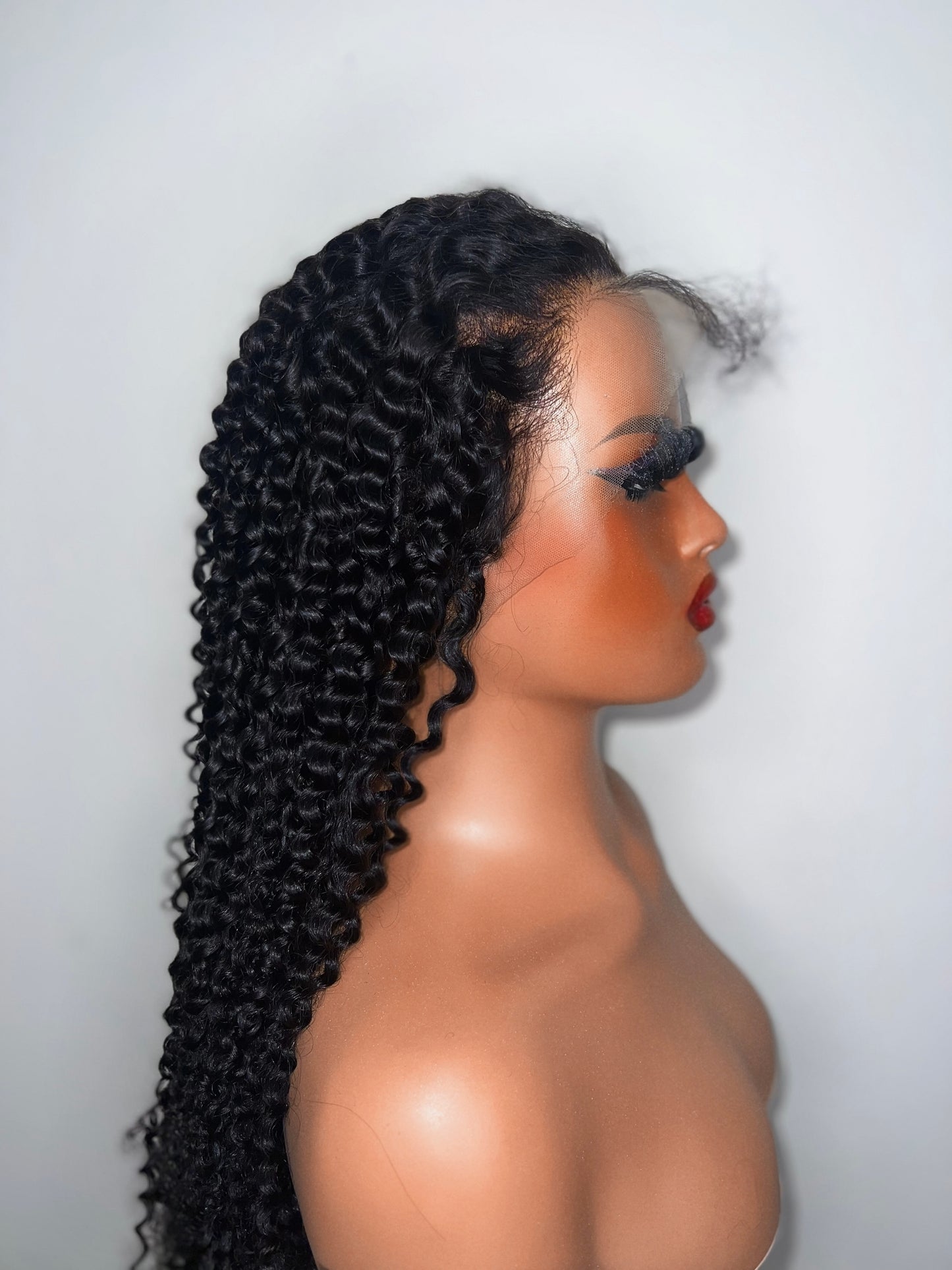 Virgin Jerry Curl 13x4 Full Frontal HD lace wig