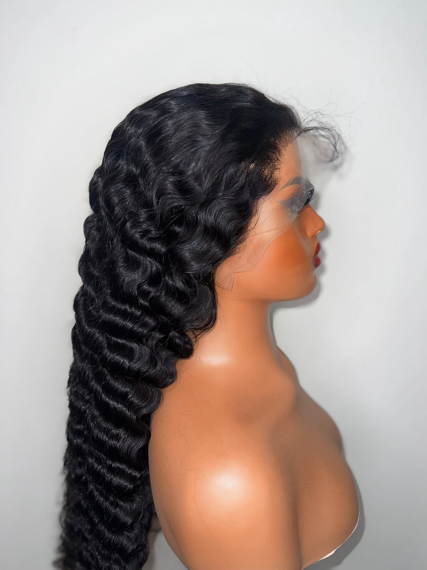 Virgin Deep Wave 13x4 HD Lace Full Frontal Lace