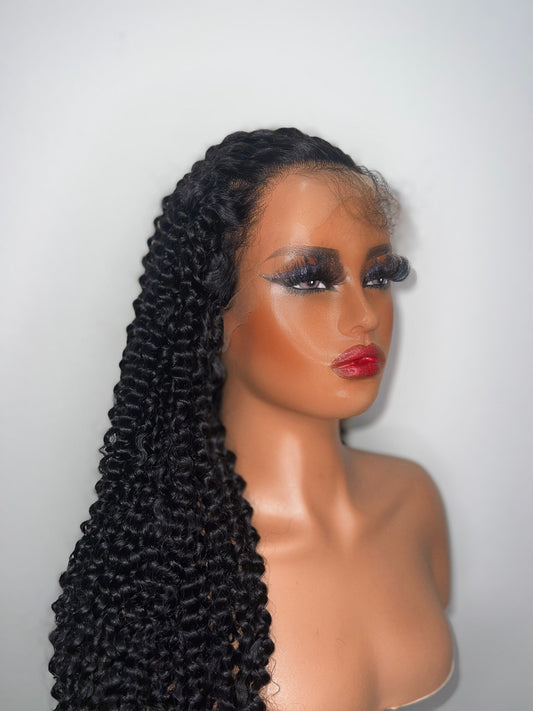 Virgin Jerry Curl 13x4 Full Frontal HD lace wig