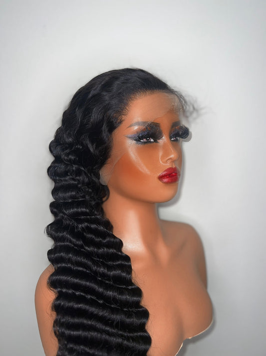 Virgin Deep Wave 13x4 HD Lace Full Frontal Lace