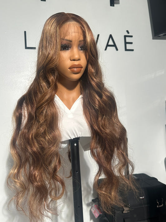 Virgin Body Wave 13x4 HD Lace Frontal with highlights